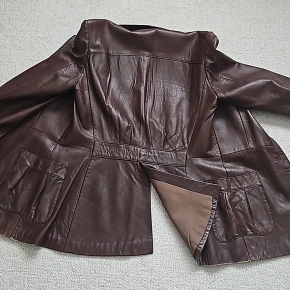 Vintage 1980s leather jacket, S-M - Picture 5 of 11